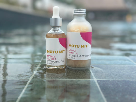 MOTU MITI MONOI OIL AND BATH SALT SET ( Vanilla )