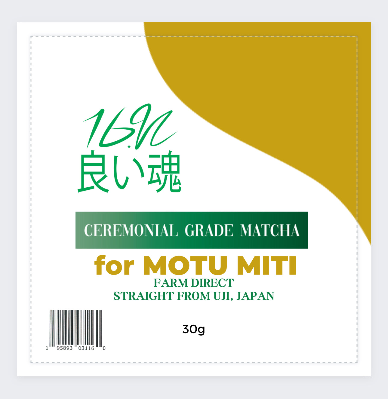 MOTU MITI X 1692 Organic Japanese Ceremonial Matcha Powder (30g)