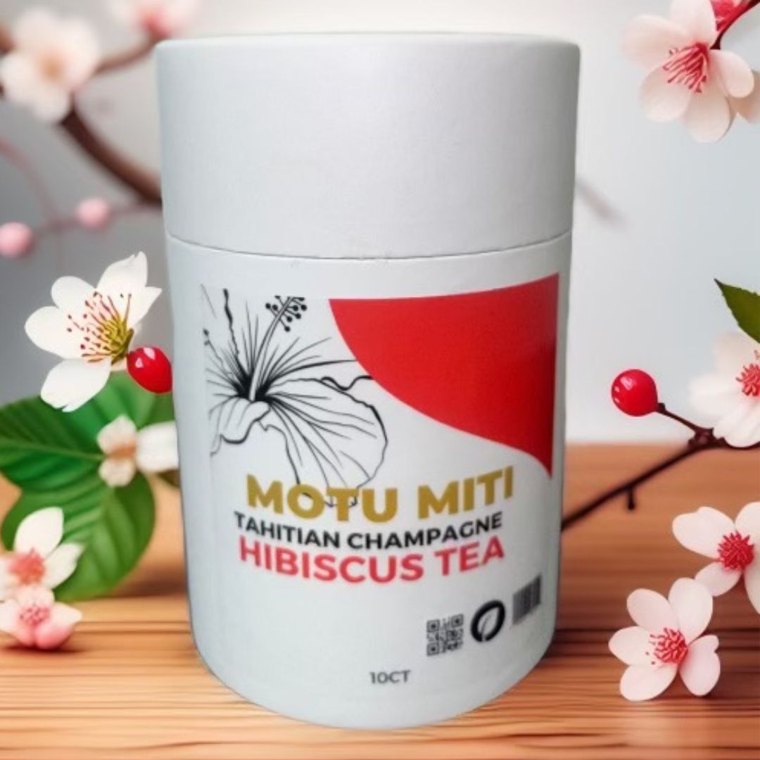 MOTU MITI X 1692 Organic Ceremonial Matcha Tea & Tahitian Champagne Hibiscus Tea, Good Hydration Box