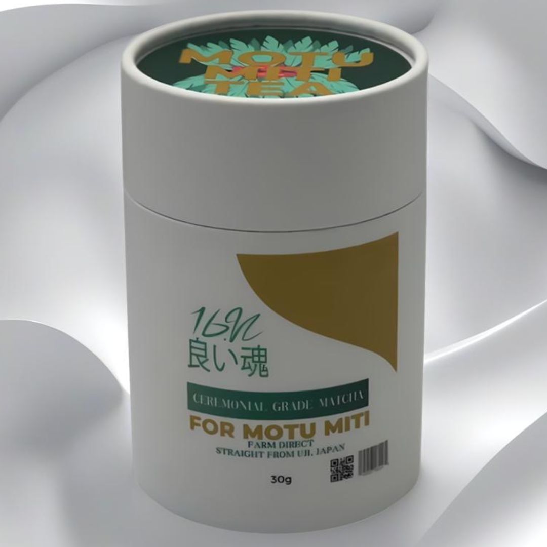 MOTU MITI X 1692 Organic Ceremonial Matcha Tea & Tahitian Champagne Hibiscus Tea, Good Hydration Box