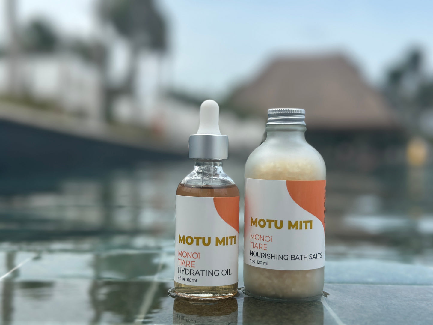 MOTU MITI MONOI OIL AND BATH SALT SET ( Tiare )